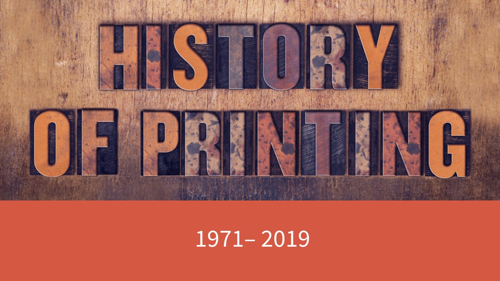 History of Printing Timeline 1971 - 2019